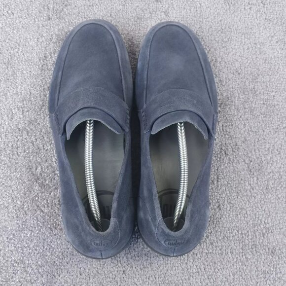 Fitflop Loafers Mens 11 Slip On Shoes Blue Suede Comfort Shoe Casual - Picture 8 of 10